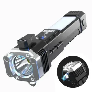 Lampe torche tactique LED puissante rechargeable avec éclairage latéral au Maroc