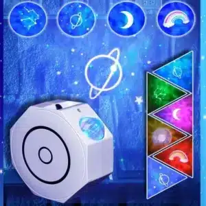 Projecteur galaxie ciel étoilé avec télécommande et disques de projection colorés pour chambre au Maroc