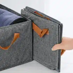 Boîte de rangement pliable avec séparateur amovible et poignées au Maroc