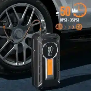 Démarreur de batterie portable avec compresseur et écran digital pour voiture au Maroc