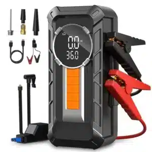 Démarreur de batterie portable avec compresseur et écran digital pour voiture au Maroc