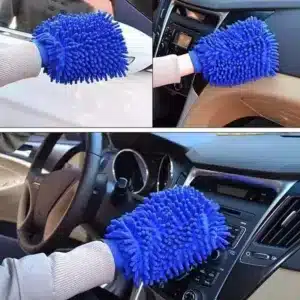 Gant microfibre de nettoyage auto pour laver voiture intérieur et jantes au Maroc