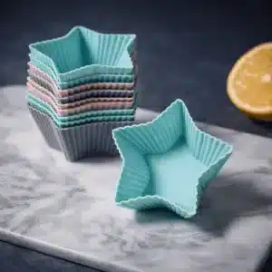 Moules à cupcakes en silicone étoile réutilisables pour pâtisserie au Maroc