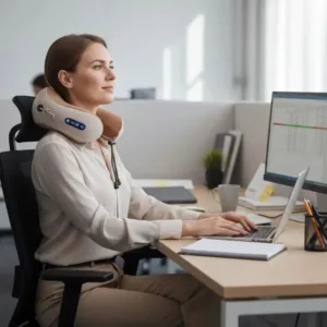 Oreiller de massage cervical chauffant USB pour cou et épaules au Maroc