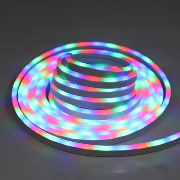 Ruban LED néon RGB flexible avec télécommande - 5 mètres - Babouti.ma