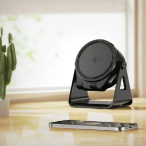 Support haut parleur induction Bluetooth ZJ-W08 blanc et noir pour smartphone au Maroc