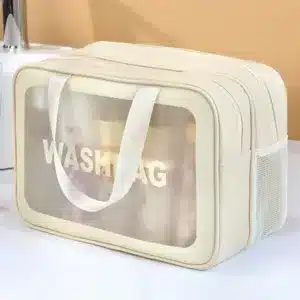 Trousse de toilette double compartiment étanche avec poignée au Maroc