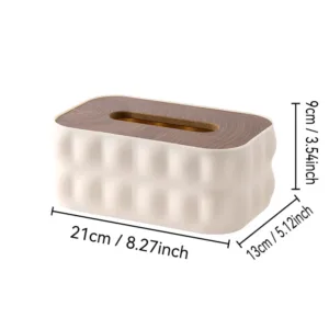 boîte à mouchoirs avec couvercle en bambou au design premium