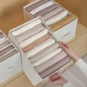 boite de rangement vetements compartiments organisateur tiroir foulards maroc