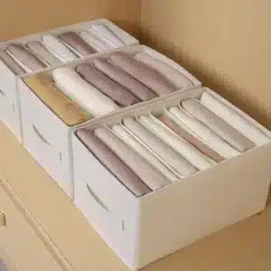 boite de rangement vetements compartiments organisateur tiroir foulards maroc