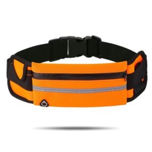 Ceinture de sport avec porte-bouteille, poches zippées et rangement téléphone pour running
