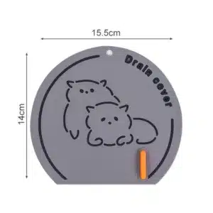 Couvercle de drain en silicone anti-cheveux avec poignée pour salle de bain au Maroc