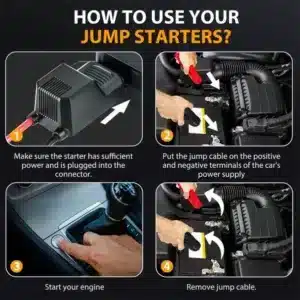 demarreur voiture 1200A maroc compresseur air portable jump starter batterie secours voiture