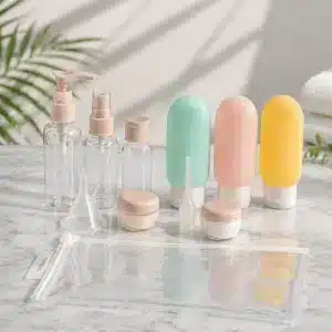 Kit de voyage cosmétiques réutilisable 8 en 1