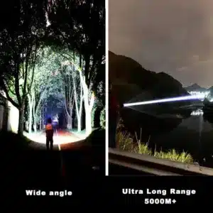Lampe Torche LED Rechargeable Ultra Puissante 100W Longue Portée