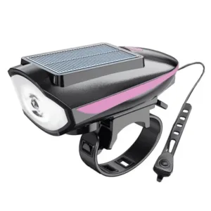 Lampe vélo solaire LED rechargeable avec fixation guidon au Maroc