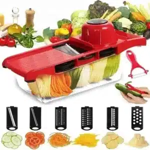 Mandoline de Légumes 10 en 1 Multifonction – Coupe Légumes Rapide avec Bac et Lames Interchangeables