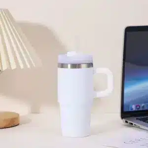 Mini gobelet isotherme tumbler inox paille poignee maroc