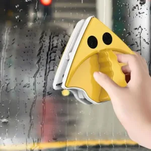 Nettoyeur de vitres magnétique double face - Jaune