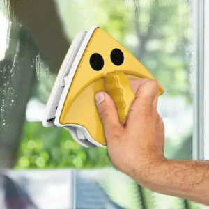 Nettoyeur de vitres magnétique double face - Jaune