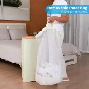 panier à linge pliable 100l sac amovible rangement salle bain maroc