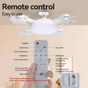 plafonnier ventilateur led telecommande lumiere dimmable maroc