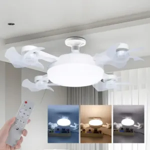 plafonnier ventilateur led telecommande lumiere dimmable maroc