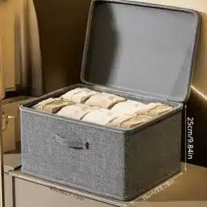 Boîte de rangement pliable grande capacité avec couvercle pour maison et voiture au Maroc