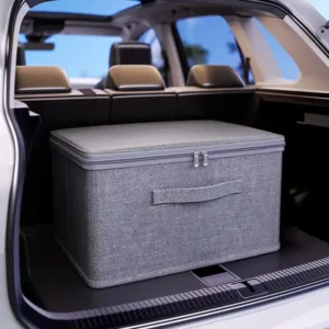 Boîte de rangement pliable grande capacité avec couvercle pour maison et voiture au Maroc