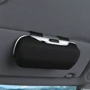 Boîte de rangement pour lunettes de voiture fixée sur pare-soleil avec support premium au Maroc