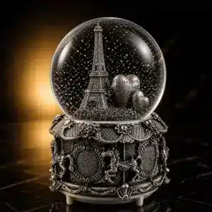 Boule à Neige Musicale Romantique – Décoration Cadeau Love & Paris