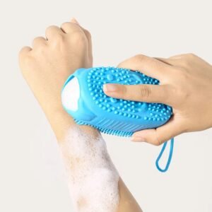 brosse de bain en silicone distributeur savon exfoliante maroc
