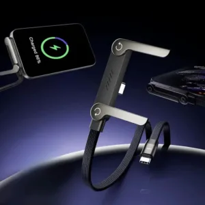 Câble USB-C 240W avec support smartphone intégré pour regarder des vidéos pendant la charge