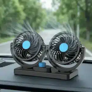 Double ventilateur de voiture 360°