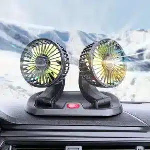 Double ventilateur de voiture 360°