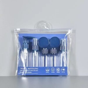 kit flacons de voyage transparent cosmetique trousse maroc