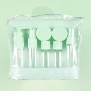 kit flacons de voyage transparent cosmetique trousse maroc