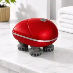 Masseur de tête électrique pour massage du cuir chevelu - Rouge