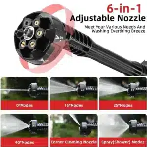 Pistolet de lavage haute pression 6 modes sans fil 21V portable pour voiture au Maroc