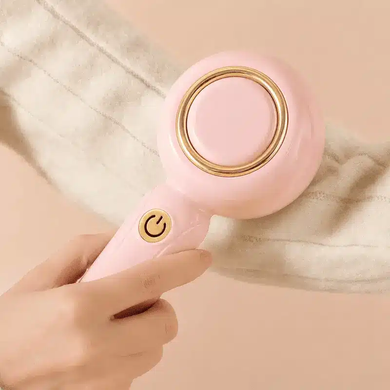 rasoir-anti-bouloches-electrique-rose Rasoir Anti Bouloches Électrique Rechargeable pour Vêtements