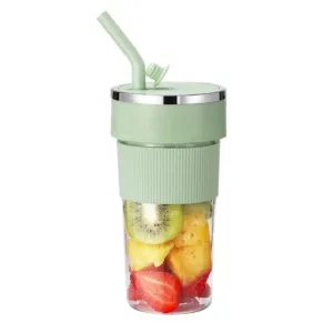 Blender Portable Rechargeable 6 Lames avec Paille Intégrée