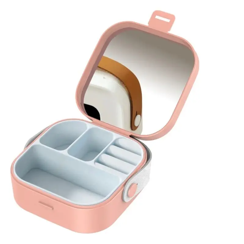 boite-a-bijoux-de-voyage-avec-miroir-rose Boîte à Bijoux de Voyage avec Miroir