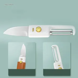 Couteau et Éplucheur Rétractable 2-en-1 pour Fruits et Légumes