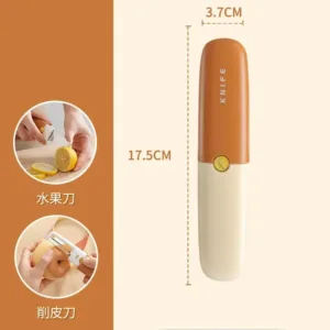 Couteau et Éplucheur Rétractable 2-en-1 pour Fruits et Légumes