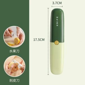 Couteau et Éplucheur Rétractable 2-en-1 pour Fruits et Légumes