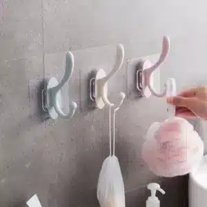 Crochet Mural Adhésif Double – Sans Perçage