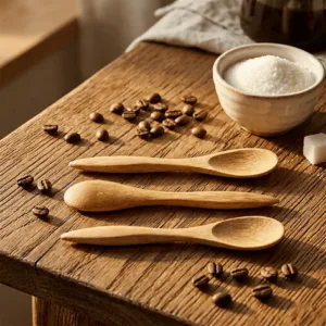 Cuillères en Bois Naturel – Lot de 4