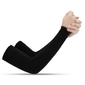 Manchettes de compression anti-UV respirantes pour protection solaire lors d'activités sportives et extérieures.