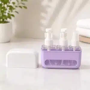 Organisateur de Voyage pour Flacons Rechargeables 4-en-1