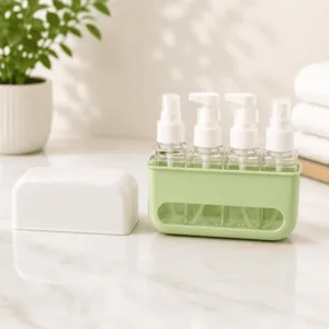 Organisateur de Voyage pour Flacons Rechargeables 4-en-1